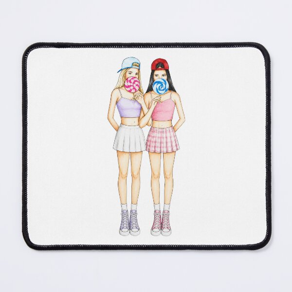 Item preview, Lollipop Girls – Sweet BFF Fashion Illustration designed and sold by kitastylish.