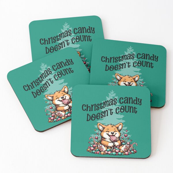 Item preview, Christmas Candy Doesn’t Count Cute Corgi designed and sold by Sachie's Studio.