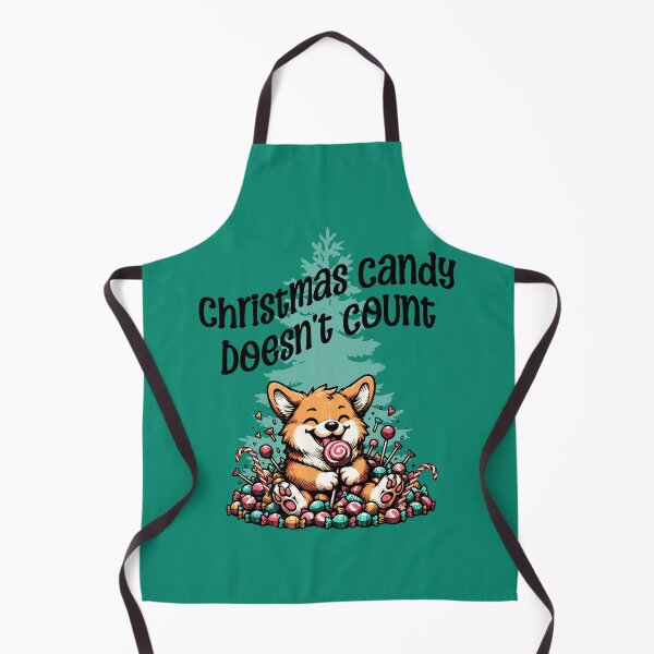 Item preview, Christmas Candy Doesn’t Count Cute Corgi designed and sold by Sachie's Studio.