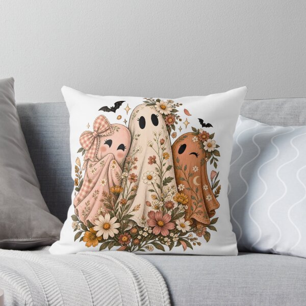 Item preview, Floral Ghost Trio – Cottagecore Halloween Wildflowers designed and sold by PNGberry.