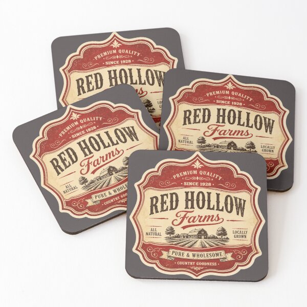 Item preview, Red Hollow Farms Vintage Label designed and sold by MargaretPolanco.
