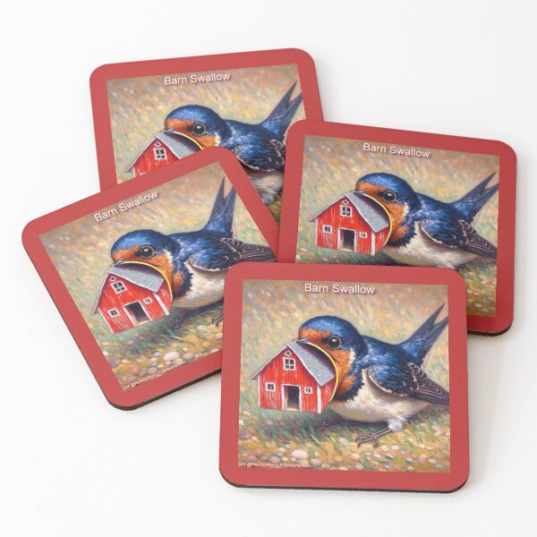 Item preview,  Barn Swallow Bird Carrying a Barn | Funny Farm Animal Art by Rick London designed and sold by Rick London Gifts.