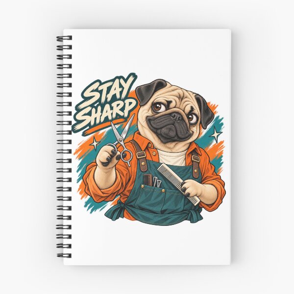 Item preview, Stay Sharp Pug Hairdresser designed and sold by ArtikaCreative.