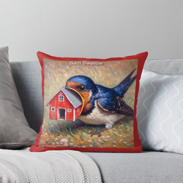 Item preview,  Barn Swallow Bird Carrying a Barn | Funny Farm Animal Art by Rick London designed and sold by Rick London Gifts.