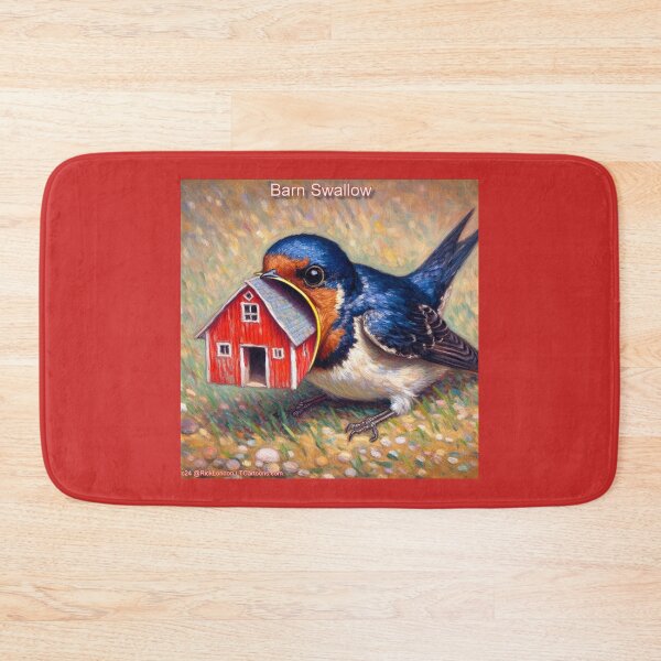 Item preview,  Barn Swallow Bird Carrying a Barn | Funny Farm Animal Art by Rick London designed and sold by Rick London Gifts.