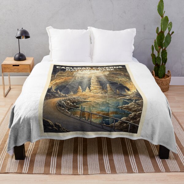 Item preview, Carlsbad Caverns National Park New Mexico Vintage Watercolor Travel designed and sold by Teelogic.