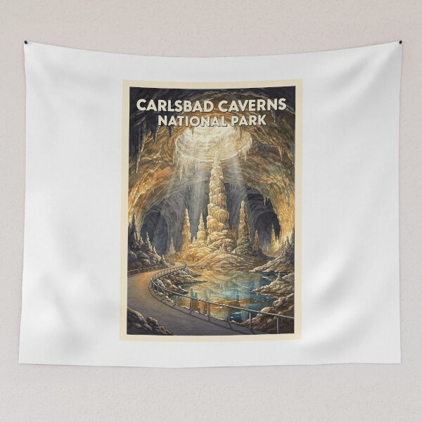 Item preview, Carlsbad Caverns National Park New Mexico Vintage Watercolor Travel designed and sold by Teelogic.