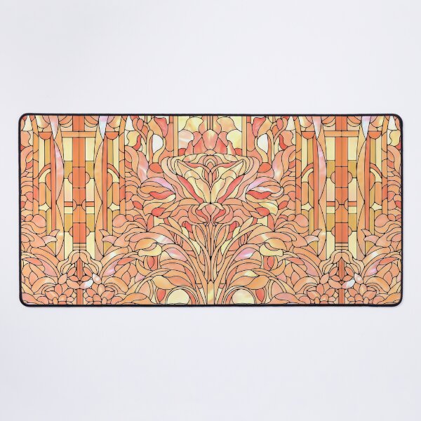 Item preview, Joyous Orange Flower Stained Glass designed and sold by LaRoach Digital Arts.