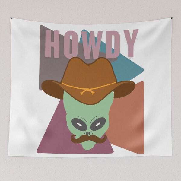 Item preview, Alien wearing a cowboy hat designed and sold by TaraPen.