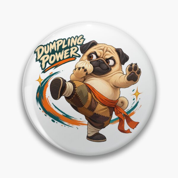 Item preview, Dumpling Power Pug Martial Artist designed and sold by ArtikaCreative.