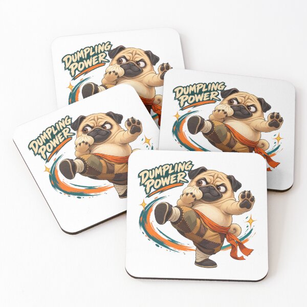 Item preview, Dumpling Power Pug Martial Artist designed and sold by ArtikaCreative.