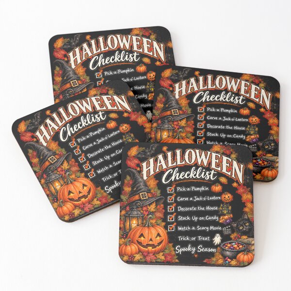 Item preview, Halloween Checklist – Vintage Spooky Season designed and sold by Scarlett-Goods.