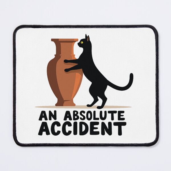 Item preview, An Absolute Accident cat tipping a vase designed and sold by Prints by Mat.