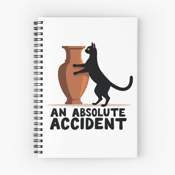 Item preview, An Absolute Accident cat tipping a vase designed and sold by Prints by Mat.
