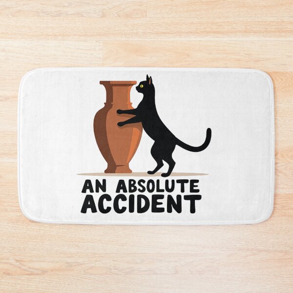 Item preview, An Absolute Accident cat tipping a vase designed and sold by Prints by Mat.