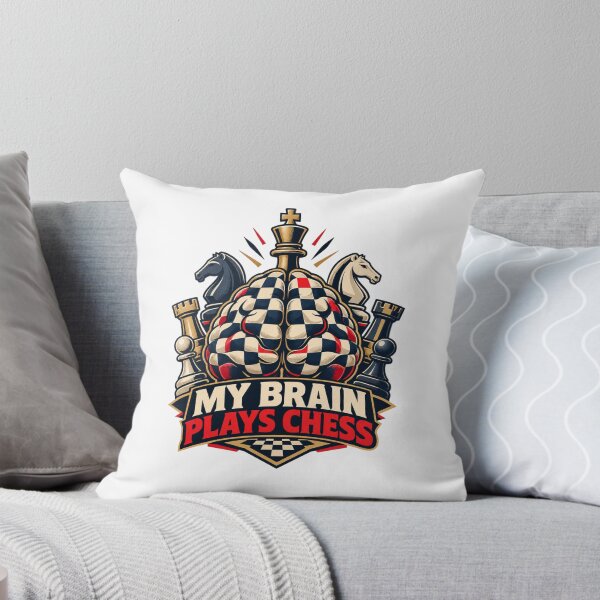 Aperçu de l'œuvre My Brain Plays Chess – Funny Chess Strategy Humor Design créée et vendue par Print-Mingle01.