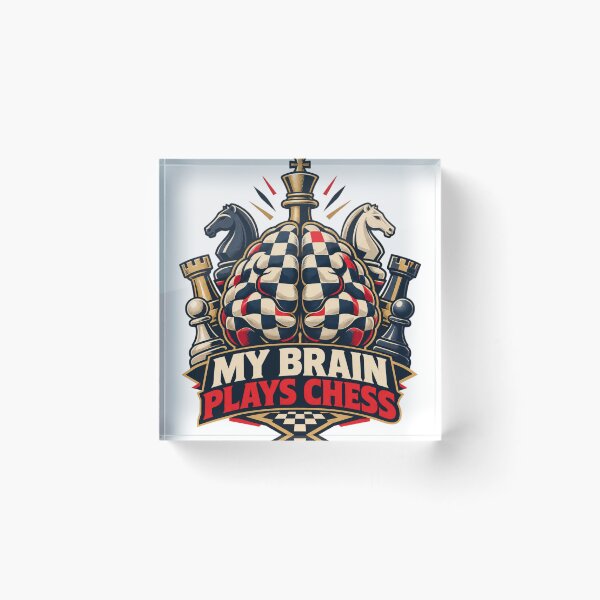 Item preview, My Brain Plays Chess – Funny Chess Strategy Humor Design designed and sold by Print-Mingle01.
