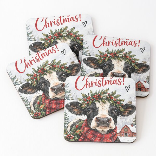 Item preview, Merry Christmas Calf designed and sold by ErinCarmenCreative.