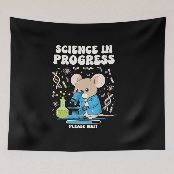 Item preview, science in progress lab bunny chemistry illustration for kids designed and sold by DariaOltes.