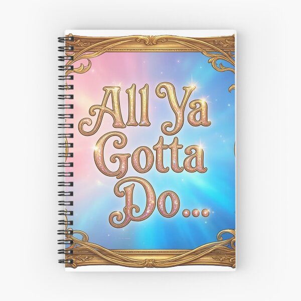 Item preview, All Ya Gotta Do Inspirational Gold Frame Typography Poster designed and sold by NotSoSubtleRosiePeas.