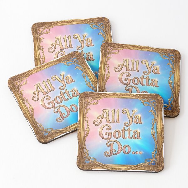 Item preview, All Ya Gotta Do Inspirational Gold Frame Typography Poster designed and sold by NotSoSubtleRosiePeas.