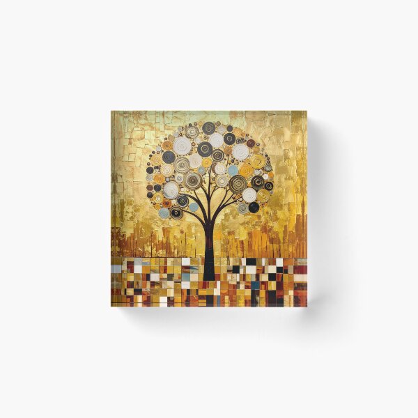 Item preview, Ornate Gold Leaf and Mosaic Circle Tree designed and sold by Vicky Brago-Mitchell®.
