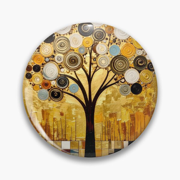Item preview, Ornate Gold Leaf and Mosaic Circle Tree designed and sold by Vicky Brago-Mitchell®.