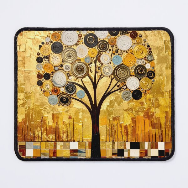 Item preview, Ornate Gold Leaf and Mosaic Circle Tree designed and sold by Vicky Brago-Mitchell®.