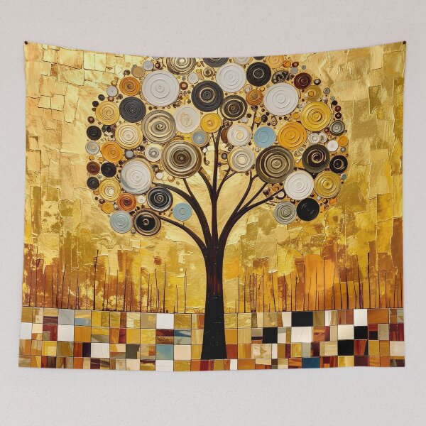 Item preview, Ornate Gold Leaf and Mosaic Circle Tree designed and sold by Vicky Brago-Mitchell®.