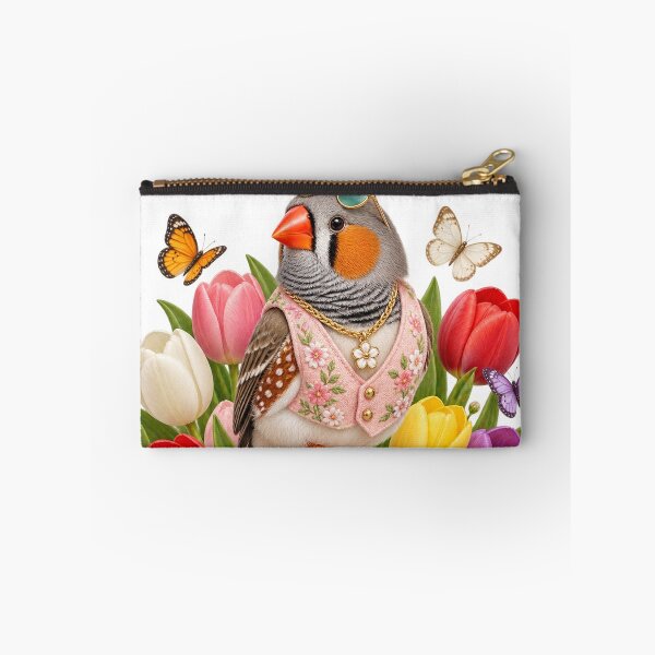 Item preview, Stylish Zebra Finch in Spring Flowers designed and sold by Ooops Radio x Everbloom.