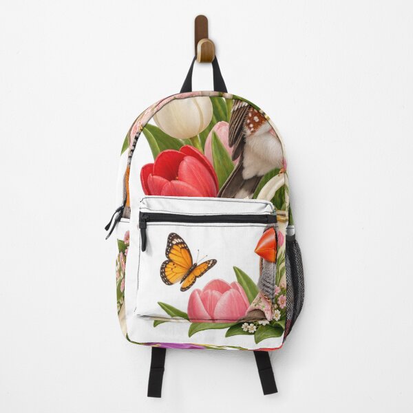 Item preview, Stylish Zebra Finch in Spring Flowers designed and sold by Ooops Radio x Everbloom.