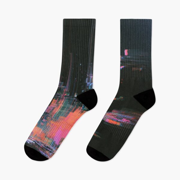 Item preview, Neon Ruins – Abstract Digital Glitch designed and sold by AlfiB.