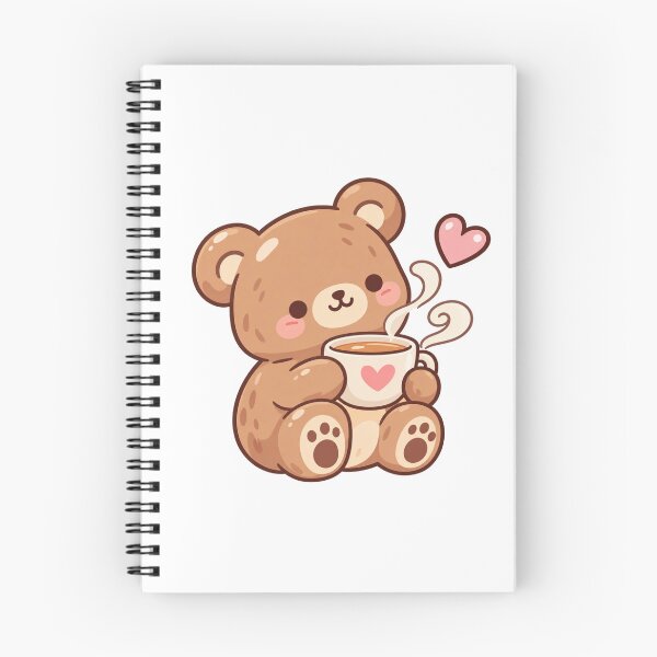 Item preview, Cozy Bear Drinking Tea Cute Kawaii Sticker designed and sold by StickyDelights.