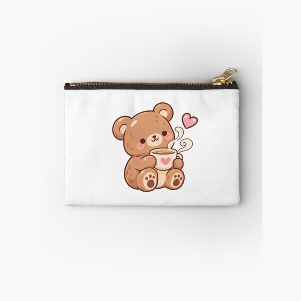 Item preview, Cozy Bear Drinking Tea Cute Kawaii Sticker designed and sold by StickyDelights.