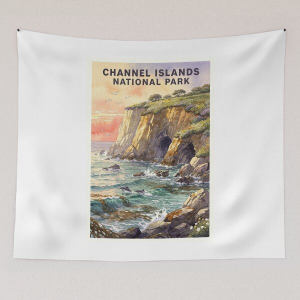 Item preview, Channel Islands National Park California Vintage Watercolor Travel designed and sold by Teelogic.