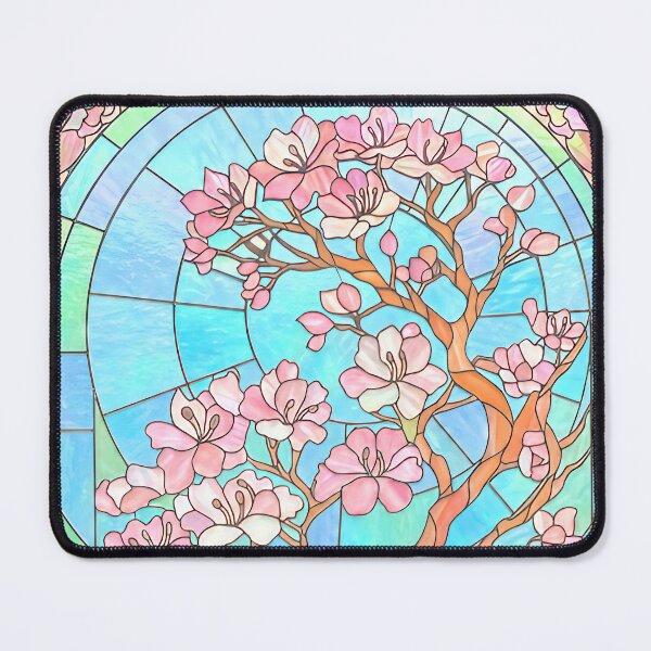 Item preview, Cherry Blossom Stained Glass Art designed and sold by LaRoach Digital Arts.
