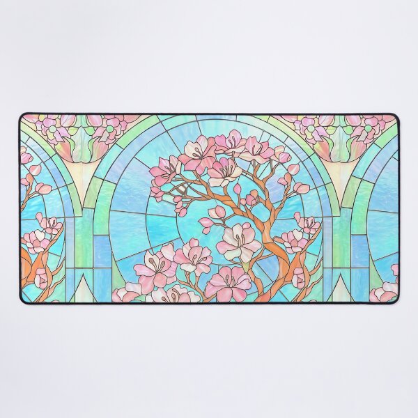 Item preview, Cherry Blossom Stained Glass Art designed and sold by LaRoach Digital Arts.