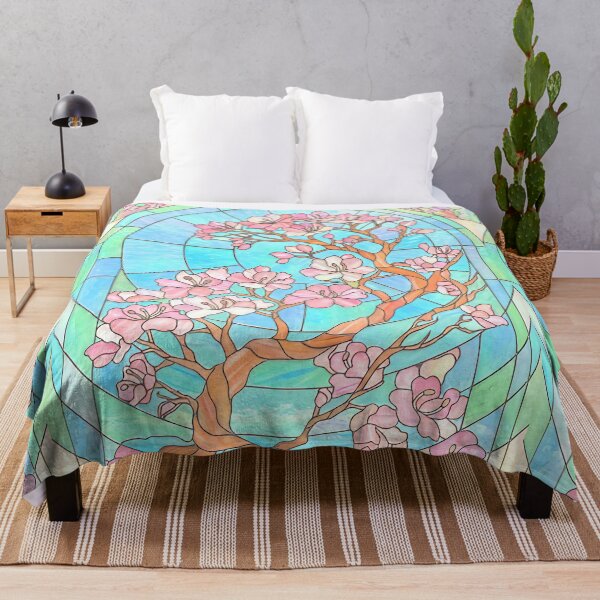 Item preview, Cherry Blossom Stained Glass Art designed and sold by LaRoach Digital Arts.
