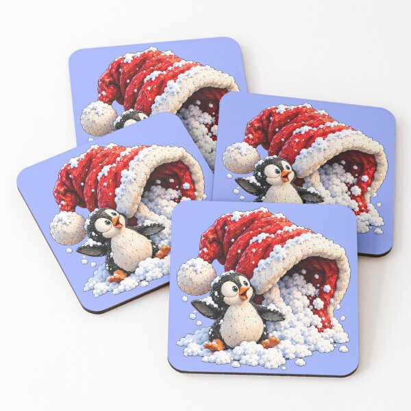 Item preview, Penguin in Giant Santa Hat designed and sold by Ania & Maxiu.