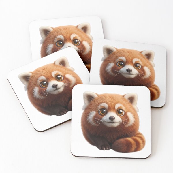Item preview, Adorable Chibi Red Panda Ball – Cute Kawaii Animal Sticker Art designed and sold by HoMya.