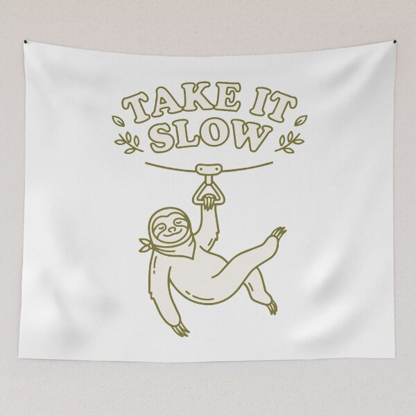 Item preview, Take It Slow Sloth Zipline Design designed and sold by NullSpacePrints.