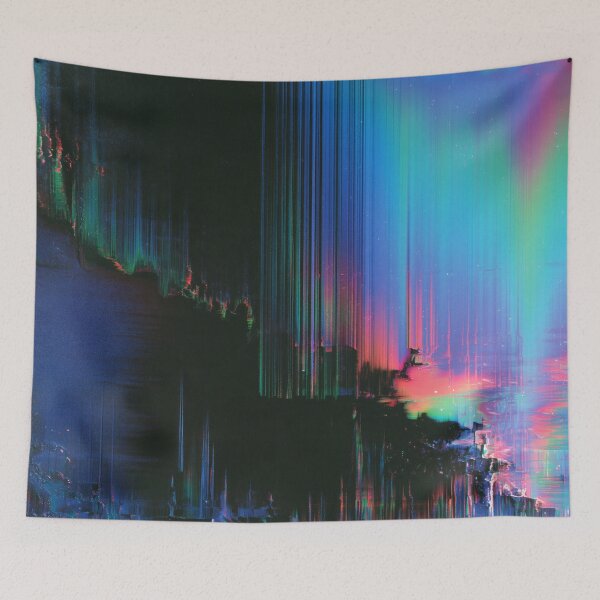 Item preview, Aurora Signal – Abstract Neon Glitch designed and sold by AlfiB.