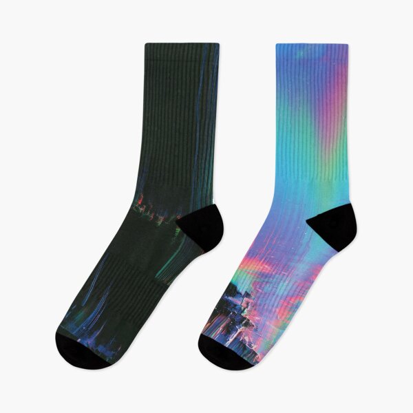 Item preview, Aurora Signal – Abstract Neon Glitch designed and sold by AlfiB.