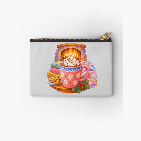 Item preview, Cozy Fireplace Hot Cocoa Winter Illustration designed and sold by hattie's.