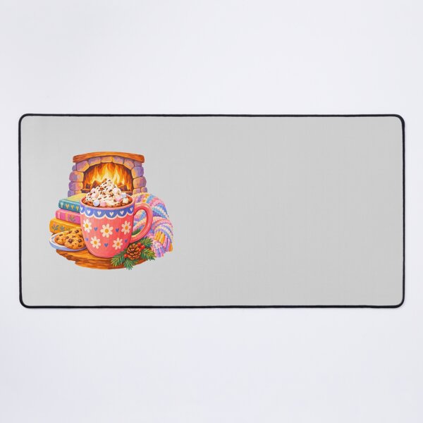 Item preview, Cozy Fireplace Hot Cocoa Winter Illustration designed and sold by hattie's.