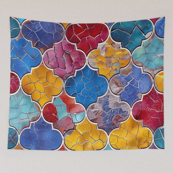 Item preview, Colorful Vintage Moroccan Tile Textured Retro Pattern Art designed and sold by DEC02.