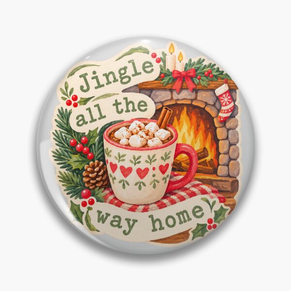 Item preview, Jingle All the Way Home Christmas Fireplace designed and sold by hattie's.