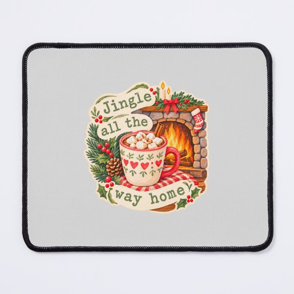 Item preview, Jingle All the Way Home Christmas Fireplace designed and sold by hattie's.