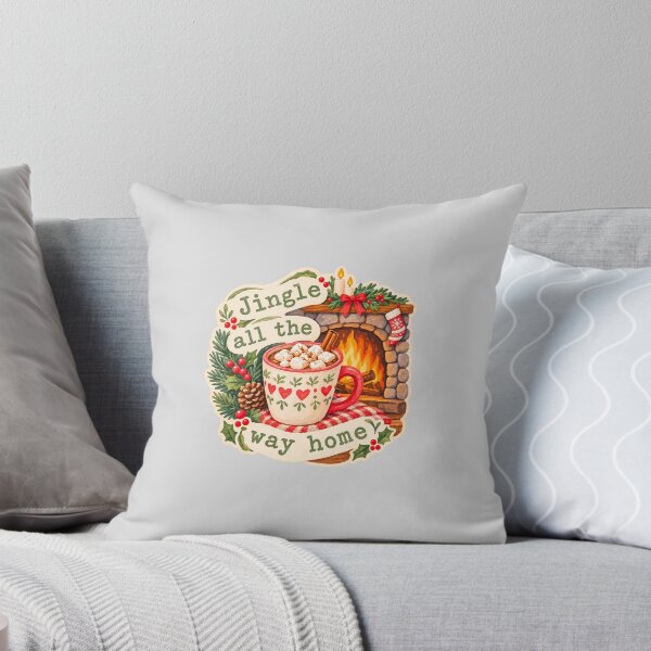 Item preview, Jingle All the Way Home Christmas Fireplace designed and sold by hattie's.
