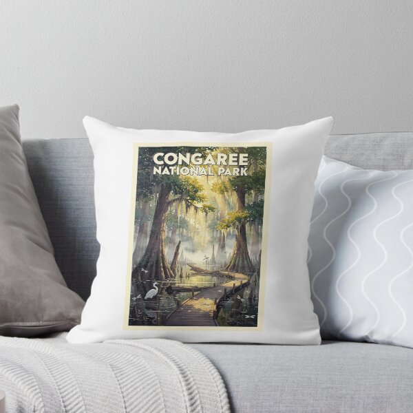 Item preview, Congaree National Park South Carolina Vintage Watercolor Travel designed and sold by Teelogic.